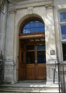The entrance to the London Library - 14 St James's Square