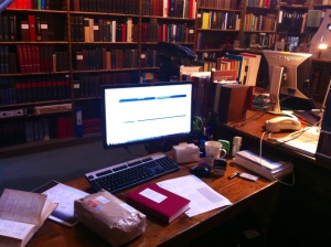 My desk, looking quite tidy.