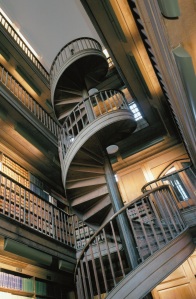 Spiral staircase in the library office (my desk is at the bottom).